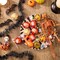 Halloween Ornaments Tree Decorations, 60mm 9ct Halloween Ornaments for Small Tree, Shatterproof Orange Gold Ghost Decorative Haning Ball Ornaments for Kids Party Home Indoor Decor
